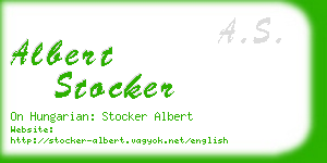 albert stocker business card